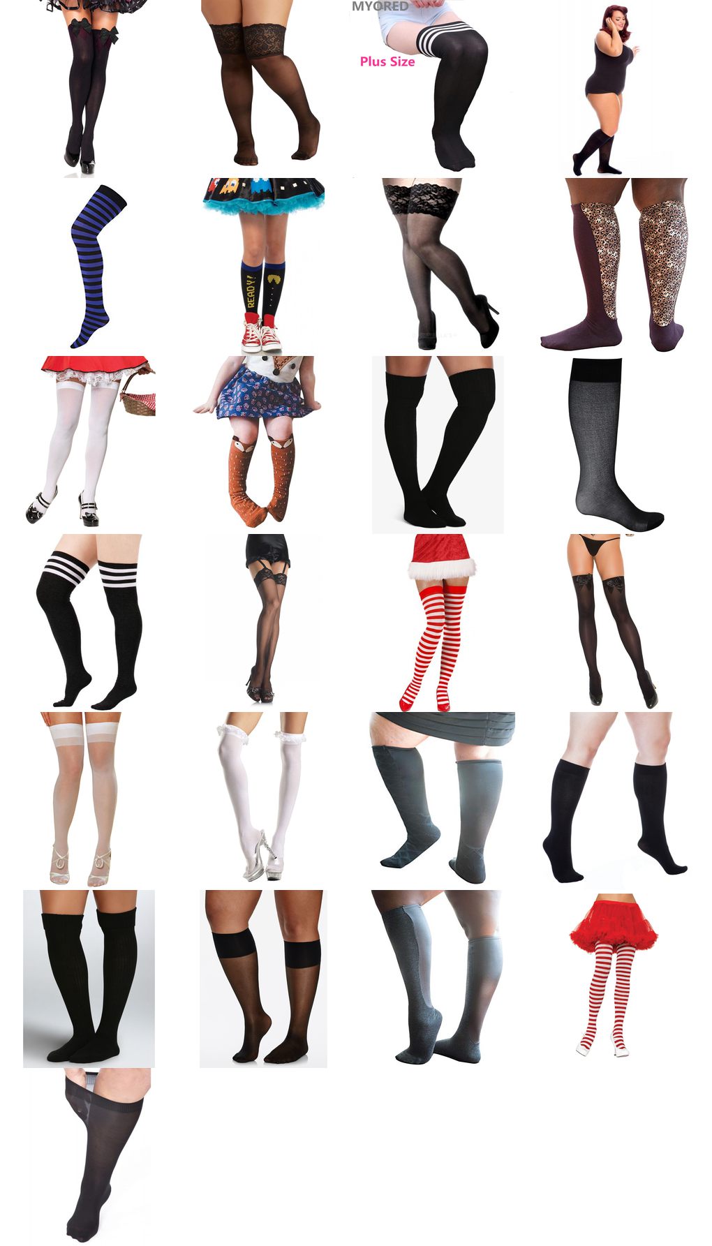 plus size knee high socks